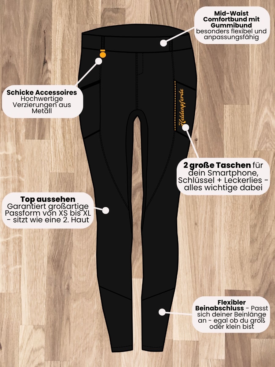 Reitleggings Schwarzgold V3